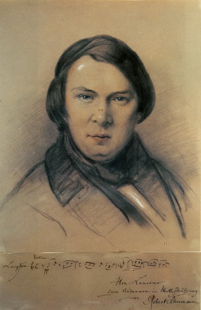 Robert Schumann, 1853 by Jean Joseph Bonaventure Laurens